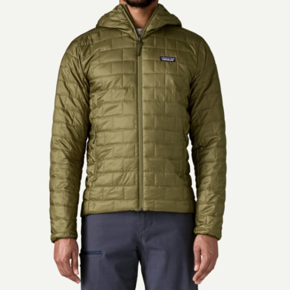 nano puff hoody color pond green men